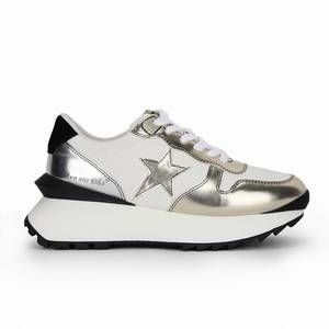 NEW VINTAGE HAVANA women's major running sneaker in black/silver
